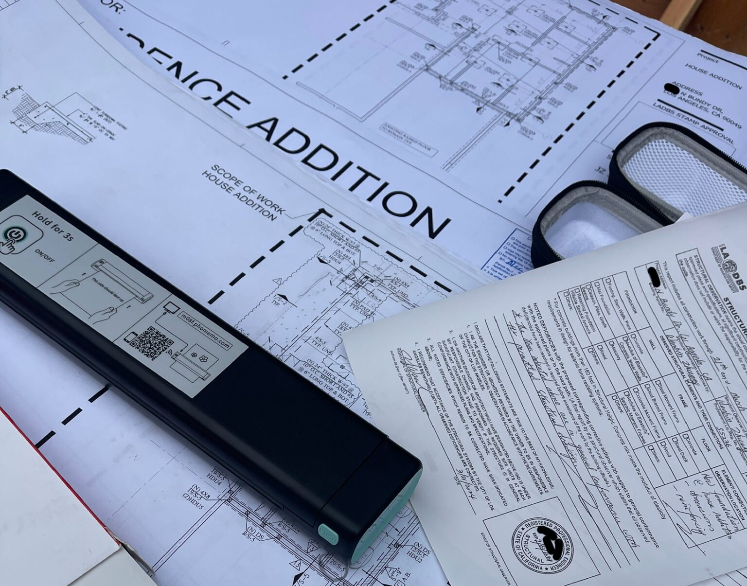 Architectural plans for a custom home project